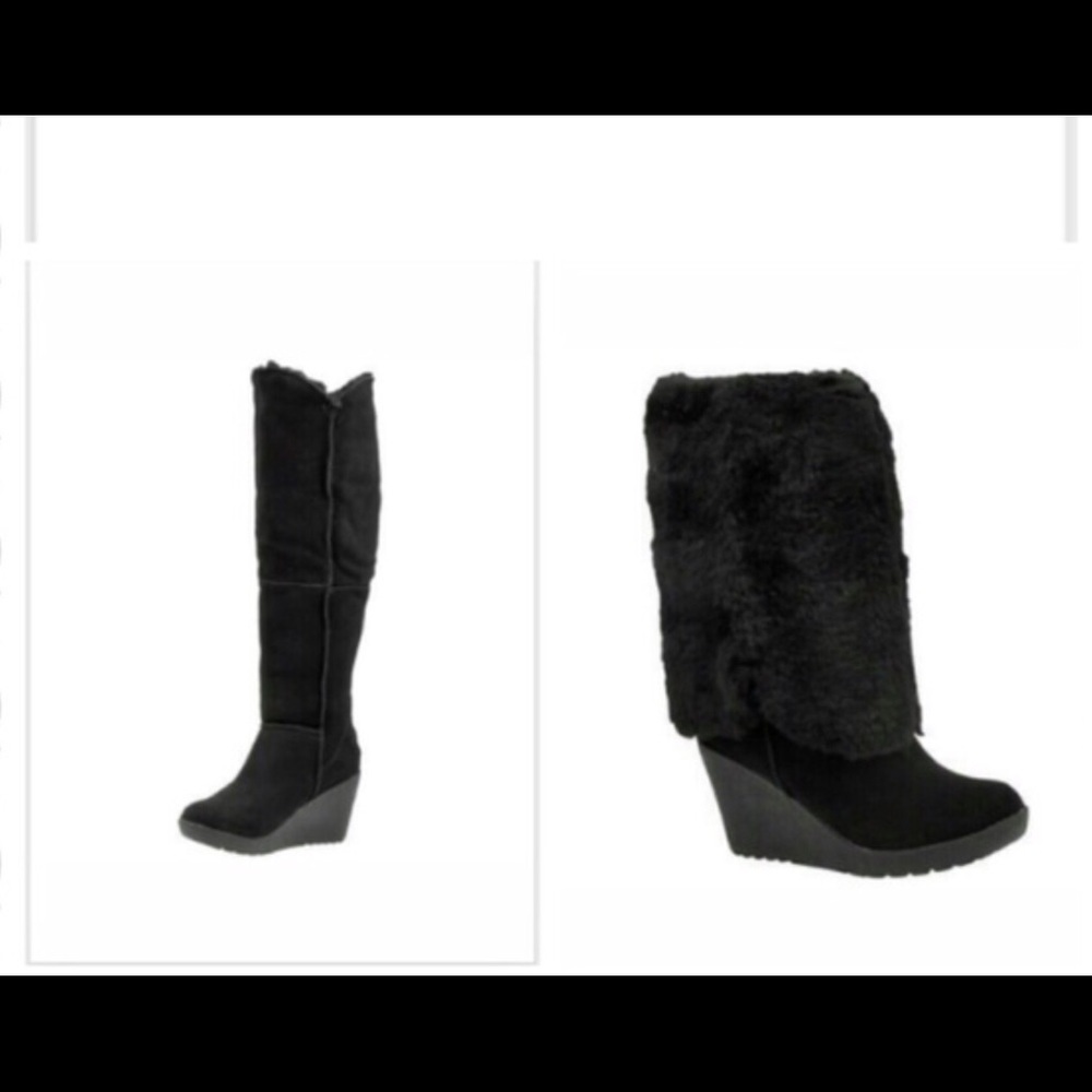 Bearpaw highland boots size 8 black brand new